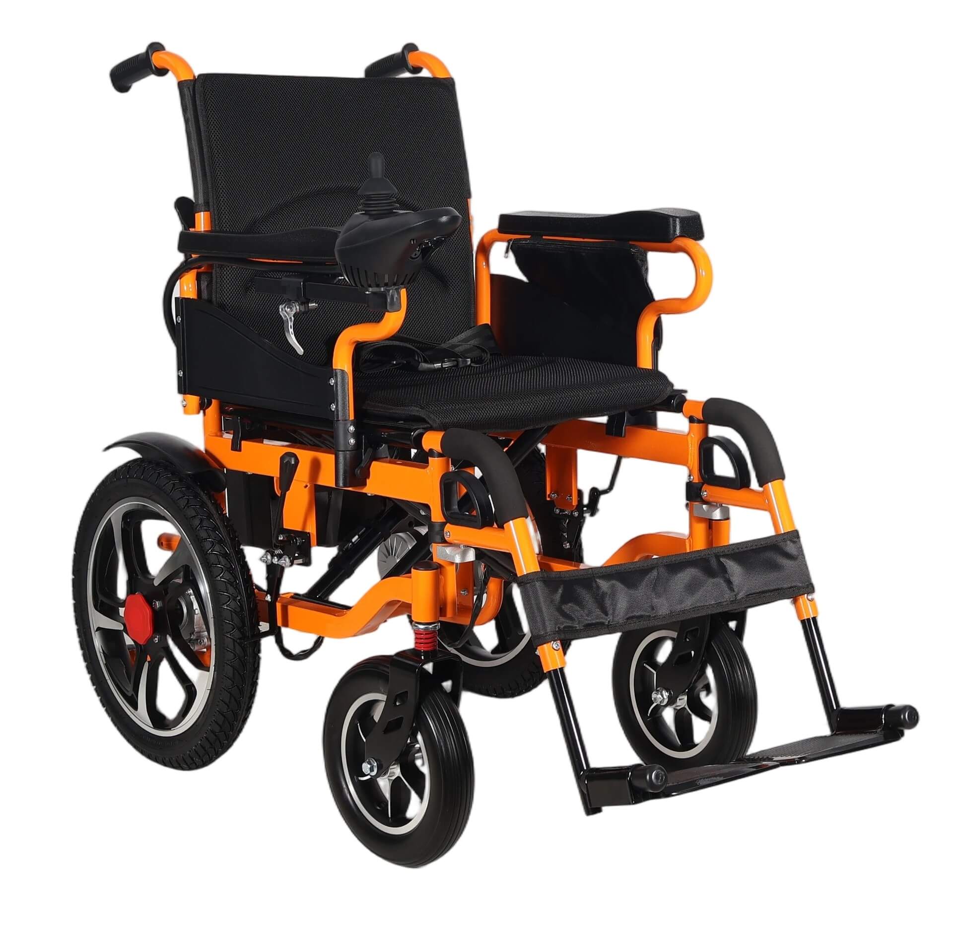 ANEW002O Power WC SteeMax Orange — motorized power wheelchair