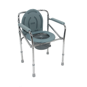 Folding Hospital Rehabilitation Steel Medical Shower Commode Chair