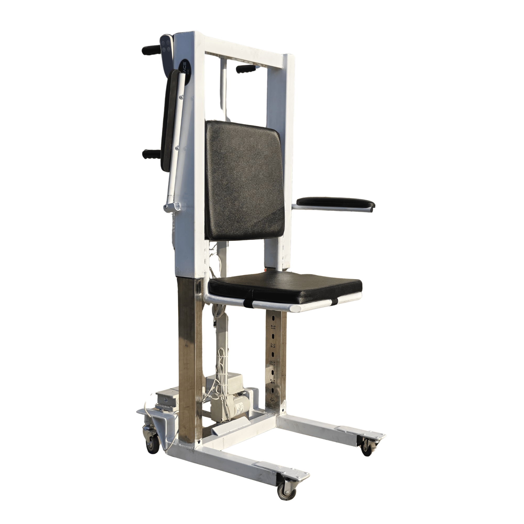 AN003L Electric Patient Lift Chair with Hydraulic Assist and Armrests