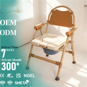 Folding Bathroom Chair Toilet Seat Commode Chair