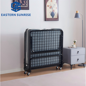 Wholesale Folding Metal Bed Frame with Mattress Portable Rollaway Bed