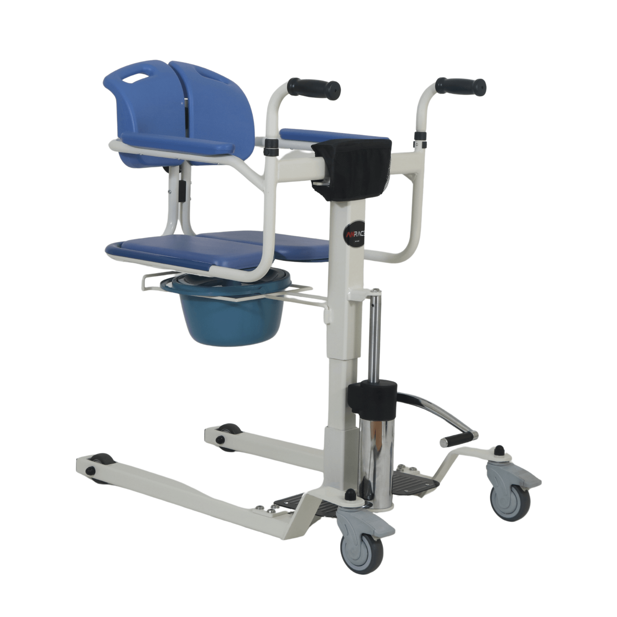 AN688 Hydraulic Height Adjustable Transfer Commode Wheelchair