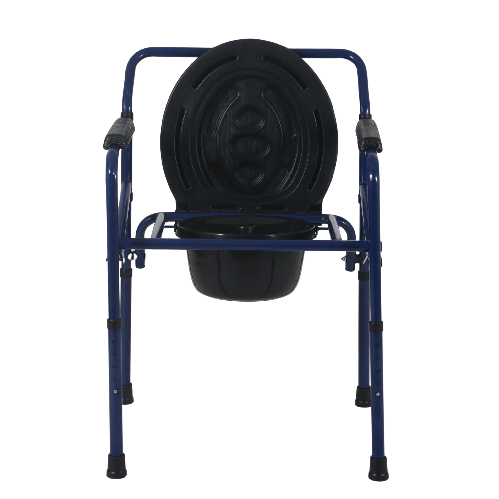AN894 Antique Blue Height Adjustable Foldable Commode Chair