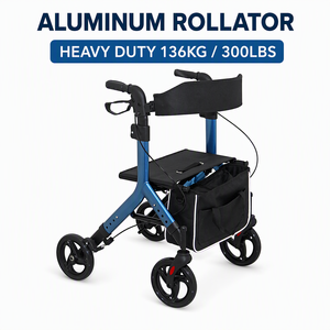 Aluminum Lightweight Mobility Walking Aid Portable Folding Elderly Rollator Walker