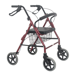 Adult Walking Aids 4 Wheels Folding Walker Rollator With Seat